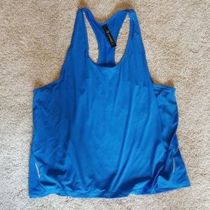 Blue racerback workout tank